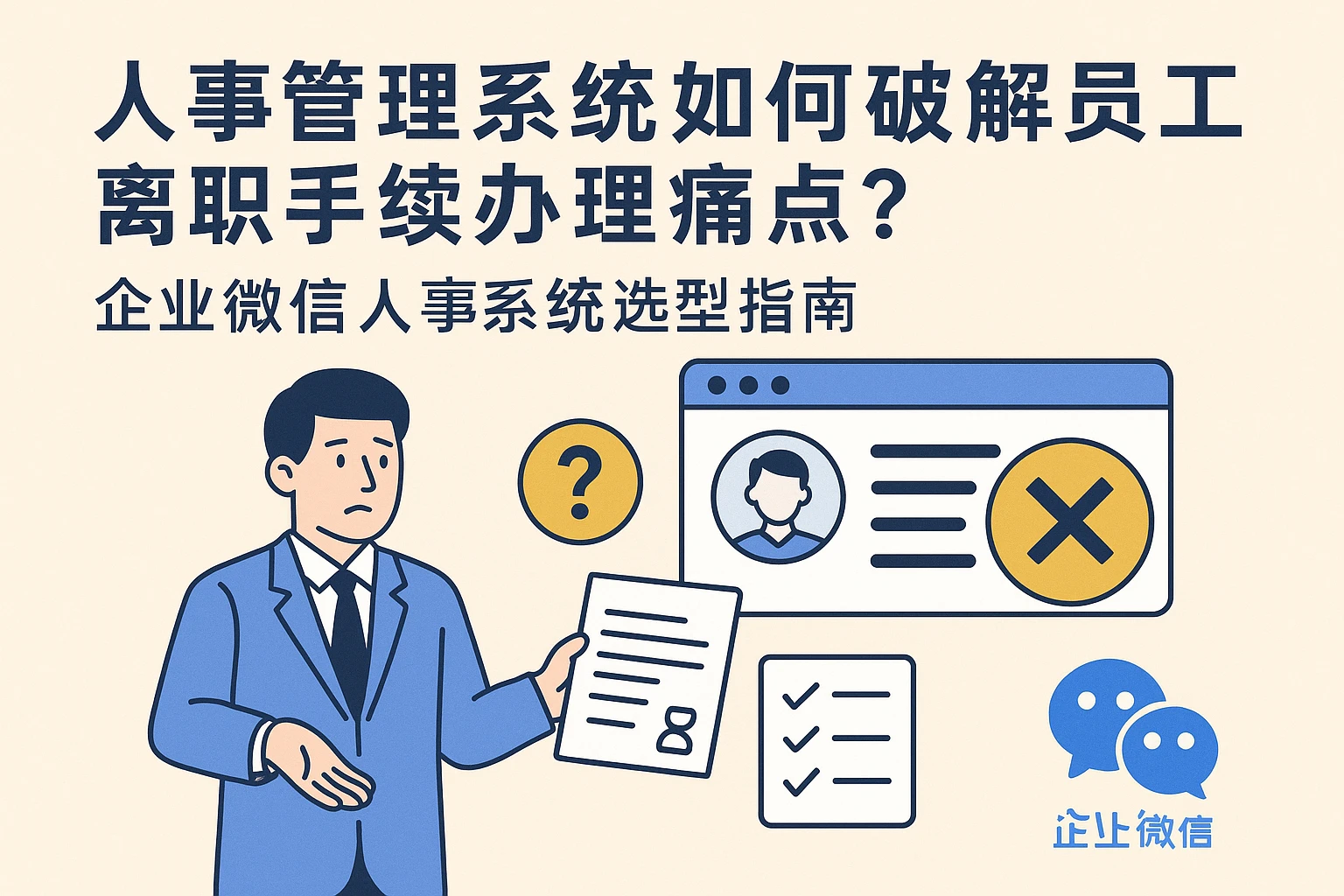 人事管理系统如何破解员工离职手续办理痛点？企业微信人事系统选型指南