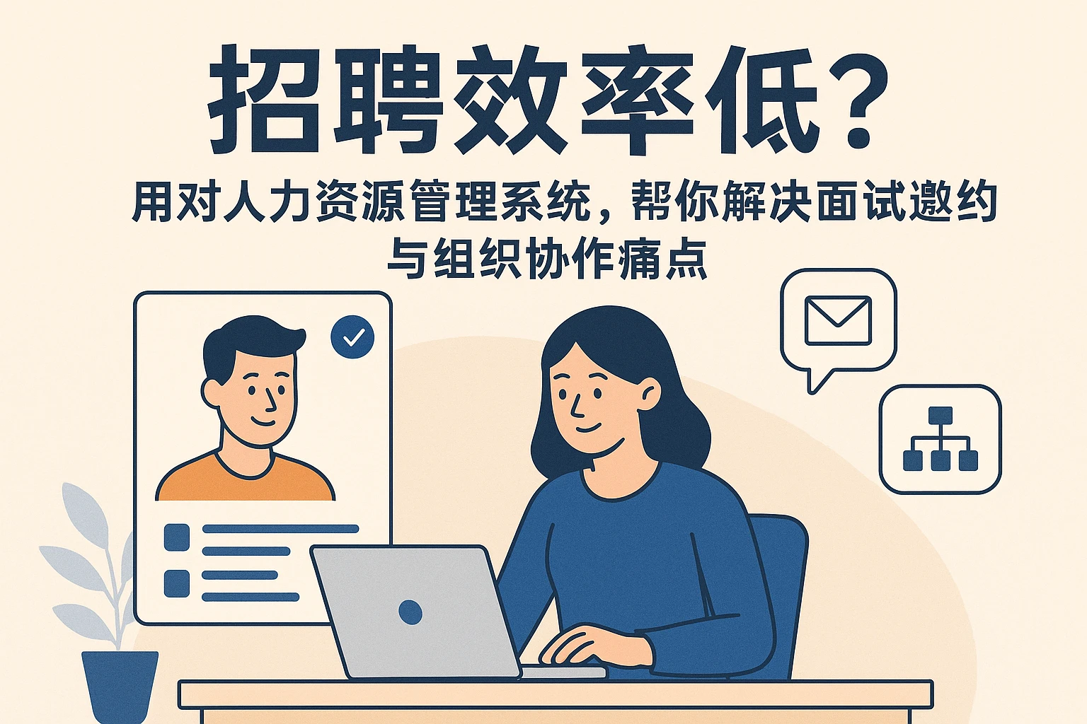 招聘效率低？用对人力资源管理系统，帮你解决面试邀约与组织协作痛点