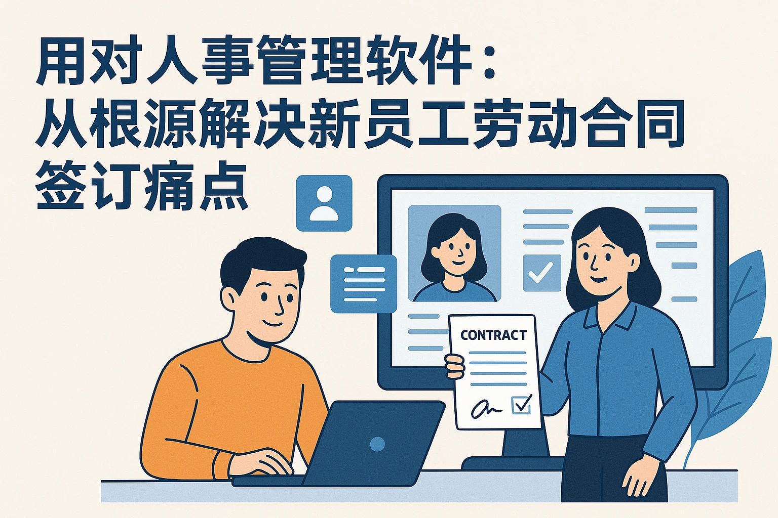用对人事管理软件：从根源解决新员工劳动合同签订痛点