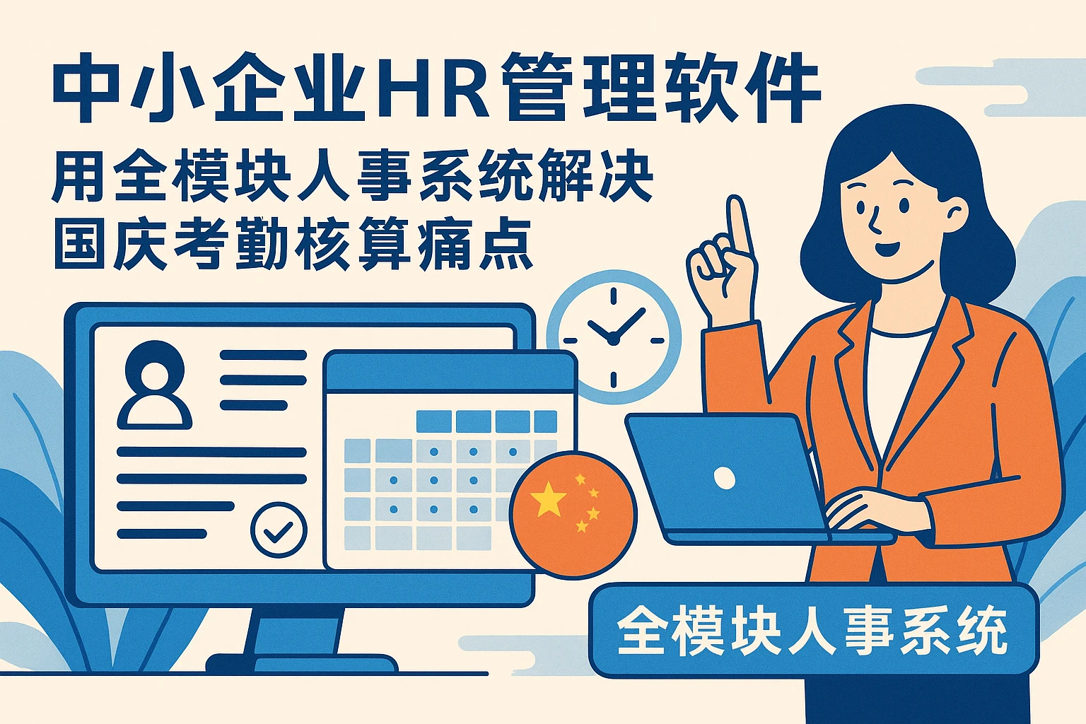 中小企业HR管理软件：用全模块人事系统解决国庆考勤核算痛点