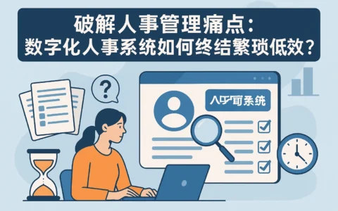 破解人事管理痛点：数字化人事系统如何终结繁琐低效？