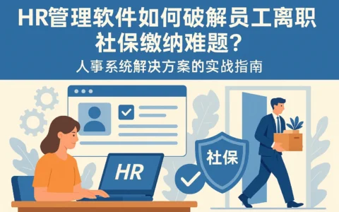 HR管理软件如何破解员工离职社保缴纳难题?人事系统解决方案的实战指南