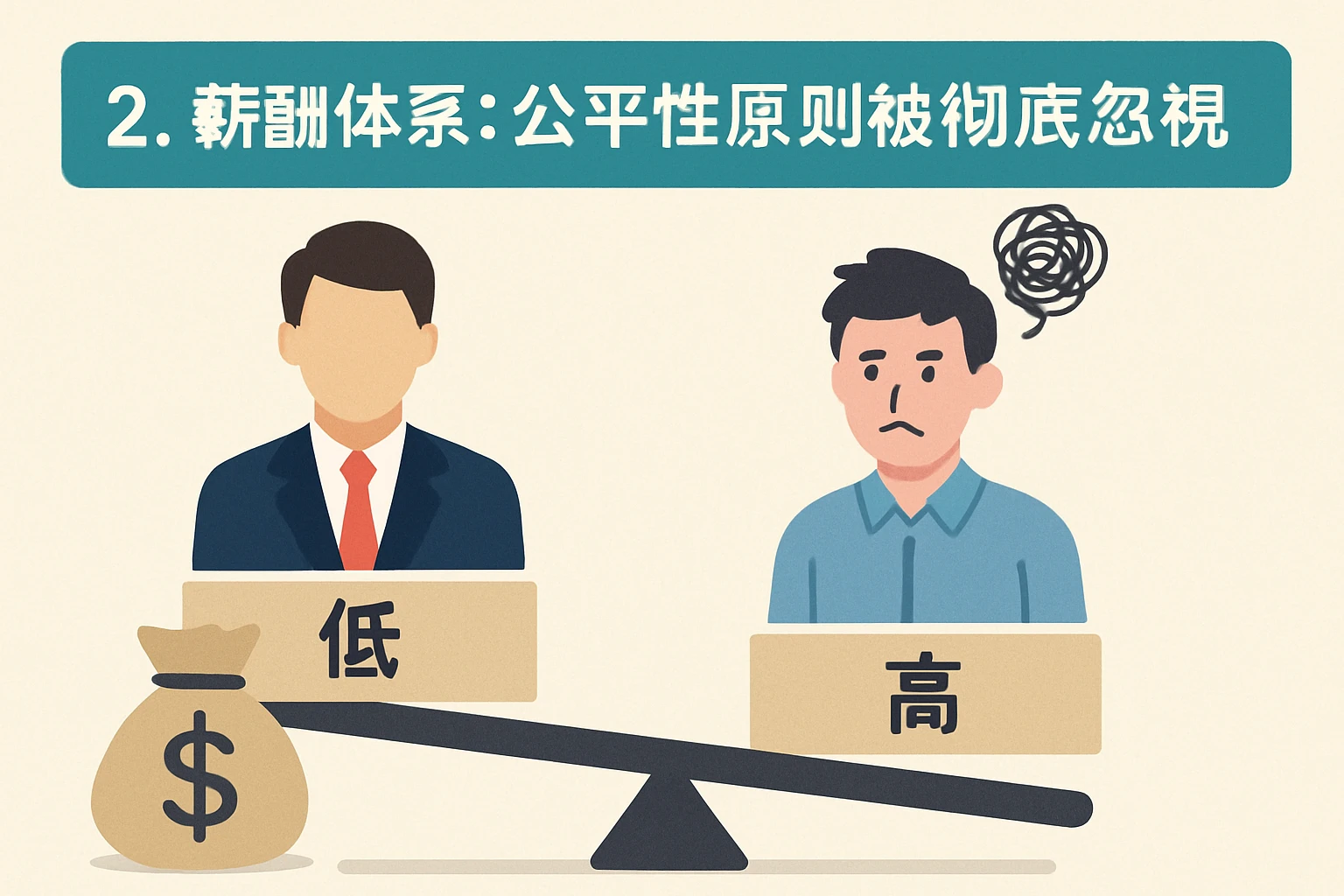 2. 薪酬体系：公平性原则被彻底忽视