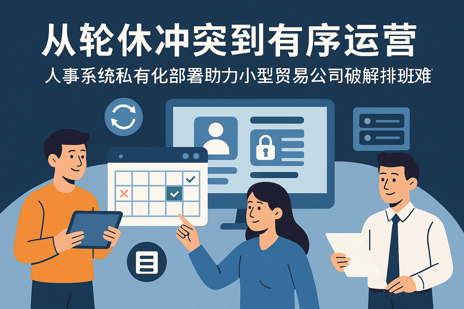 从轮休冲突到有序运营：人事系统私有化部署助力小型贸易公司破解排班难题