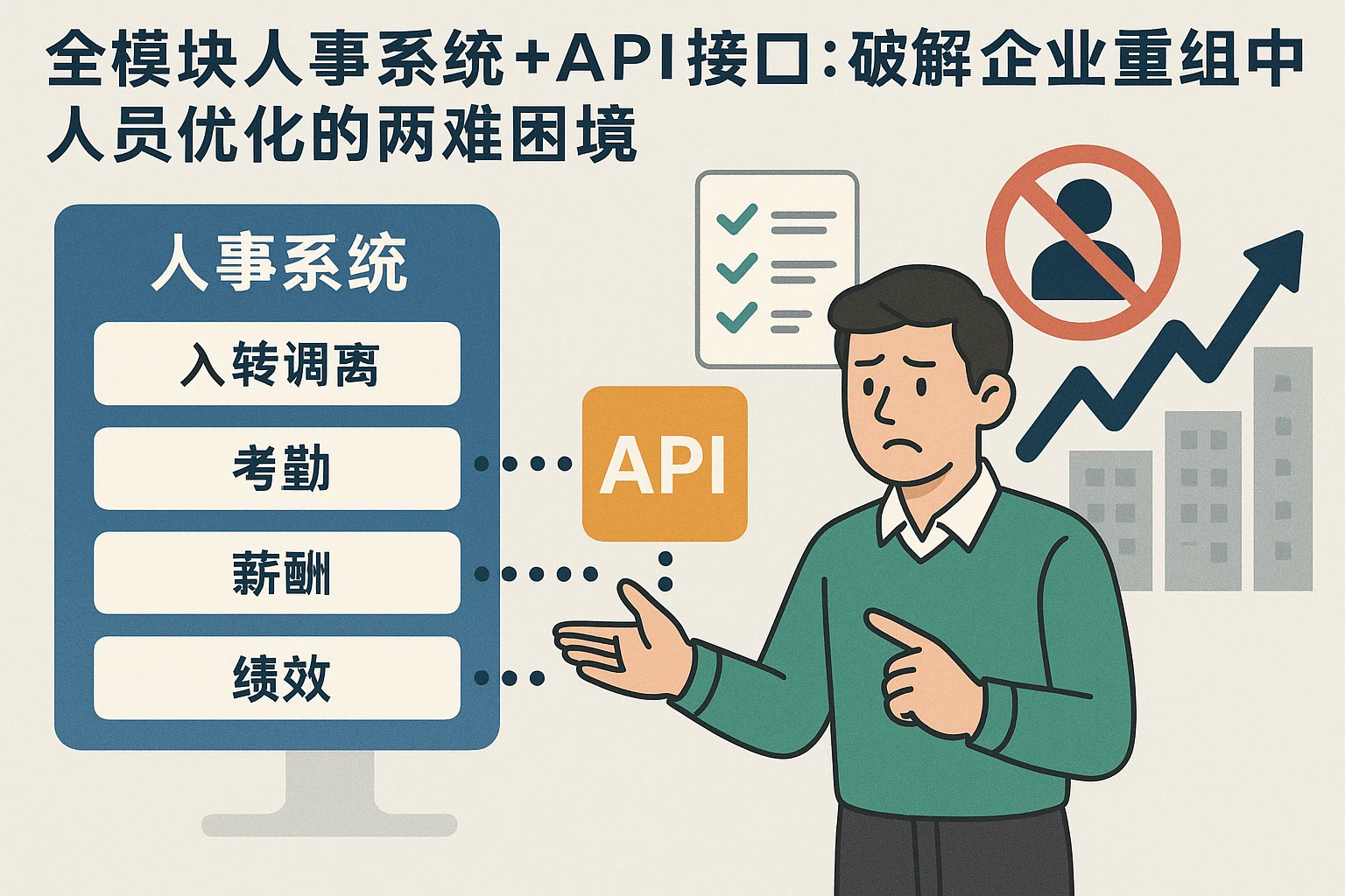 全模块人事系统+API接口：破解企业重组中人员优化的两难困境