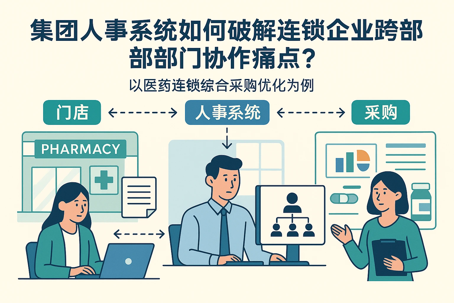 集团人事系统如何破解连锁企业跨部门协作痛点？以医药连锁综合采购优化为例