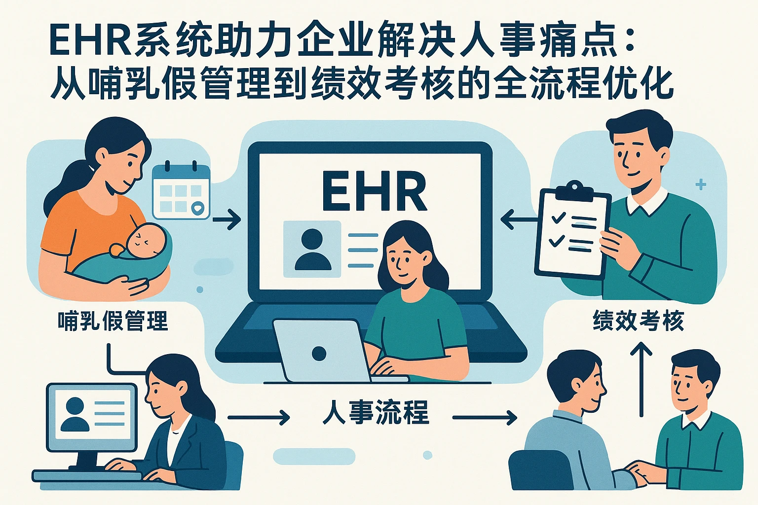 EHR系统助力企业解决人事痛点：从哺乳假管理到绩效考核的全流程优化