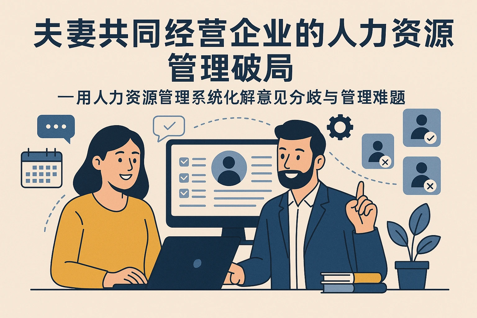 夫妻共同经营企业的人力资源管理破局——用人力资源管理系统化解意见分歧与管理难题