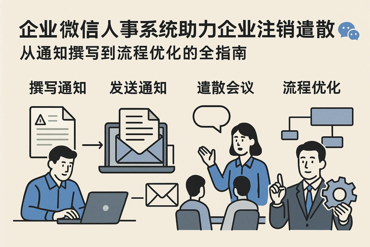 企业微信人事系统助力企业注销遣散：从通知撰写到流程优化的全指南