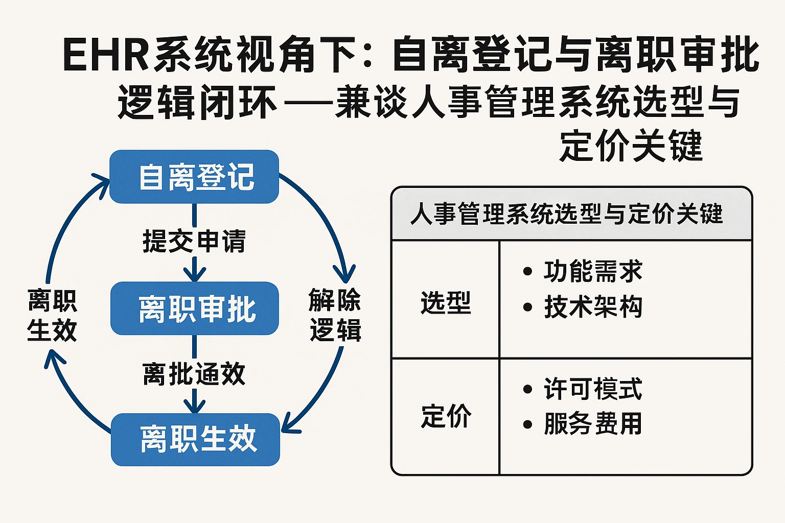 EHR系统视角下：自离登记与离职审批的逻辑闭环——兼谈人事管理系统选型与定价关键
