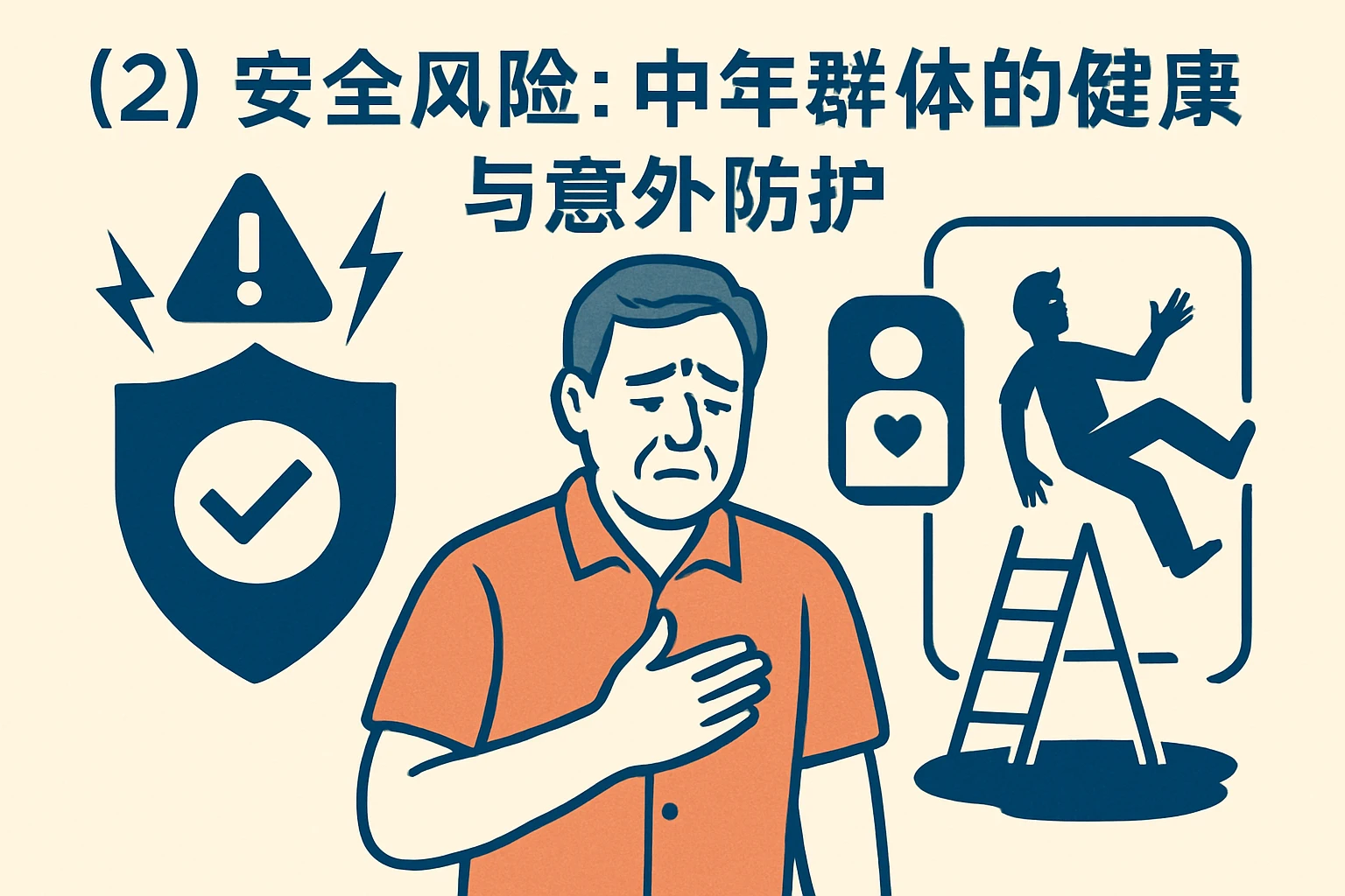（2）安全风险：中年群体的健康与意外防护