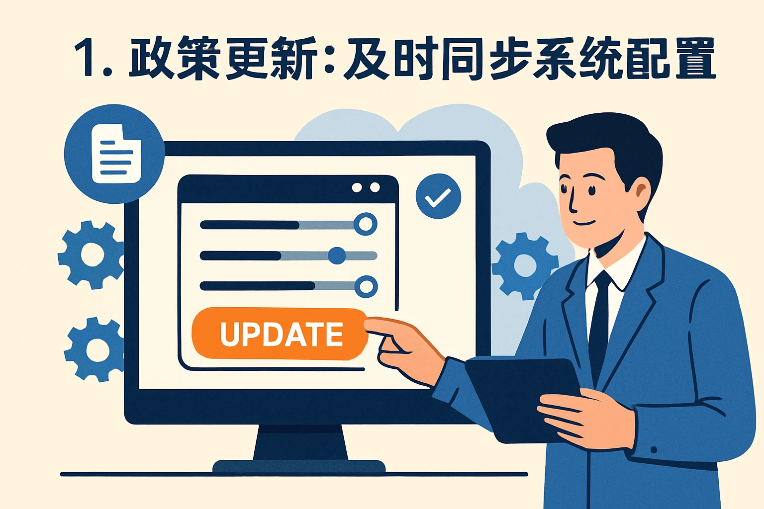 1. 政策更新：及时同步系统配置