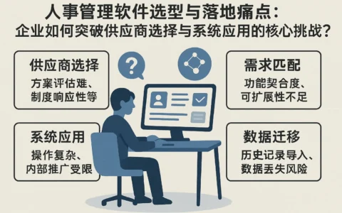 人事管理软件选型与落地痛点：企业如何突破供应商选择与系统应用的核心挑战？