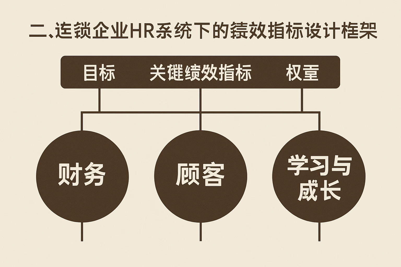 二、连锁企业HR系统下的绩效指标设计框架