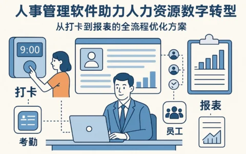 人事管理软件助力人力资源数字化转型：从打卡到报表的全流程优化方案
