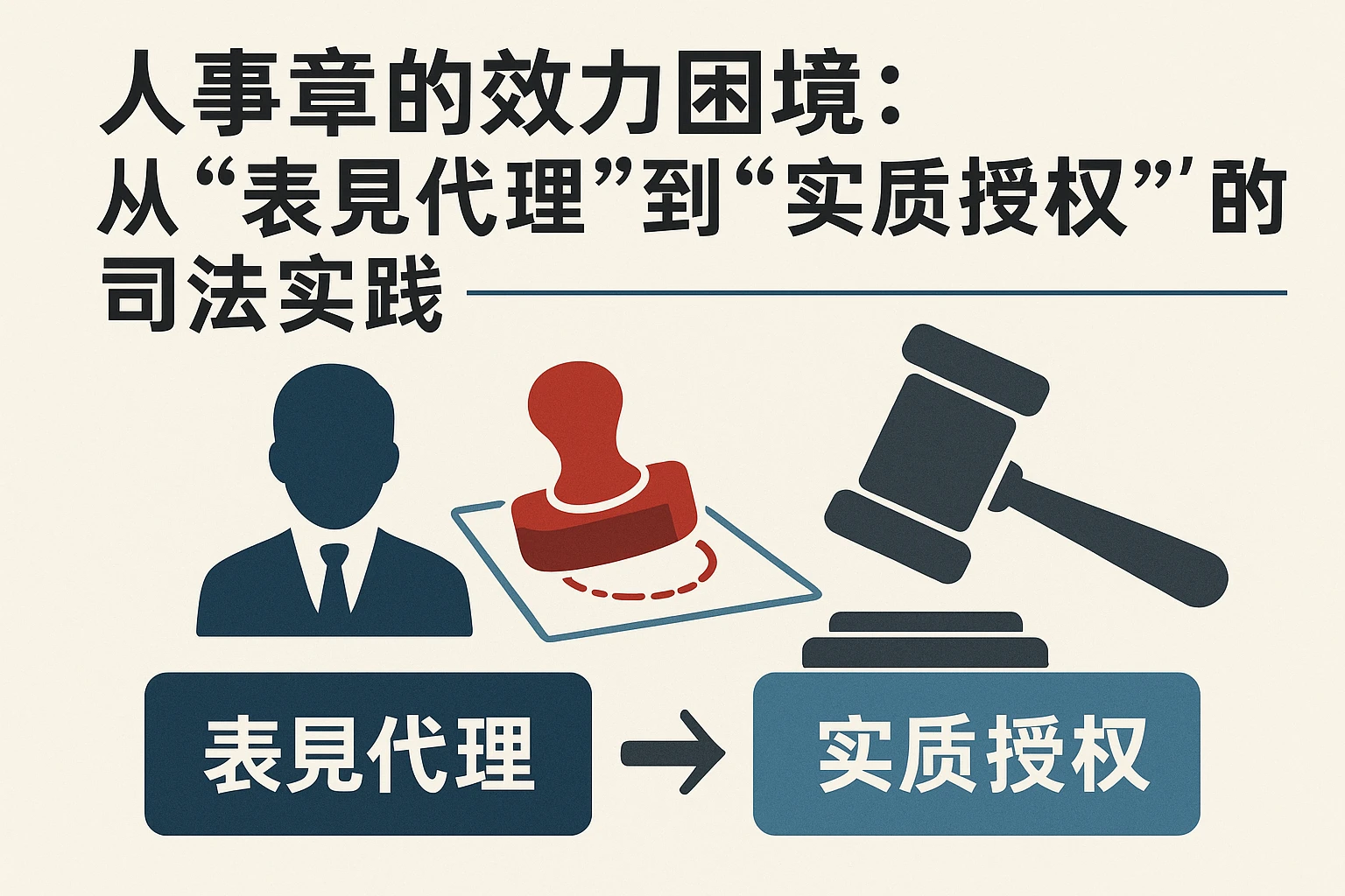 2. 人事章的效力困境：从“表见代理”到“实质授权”的司法实践