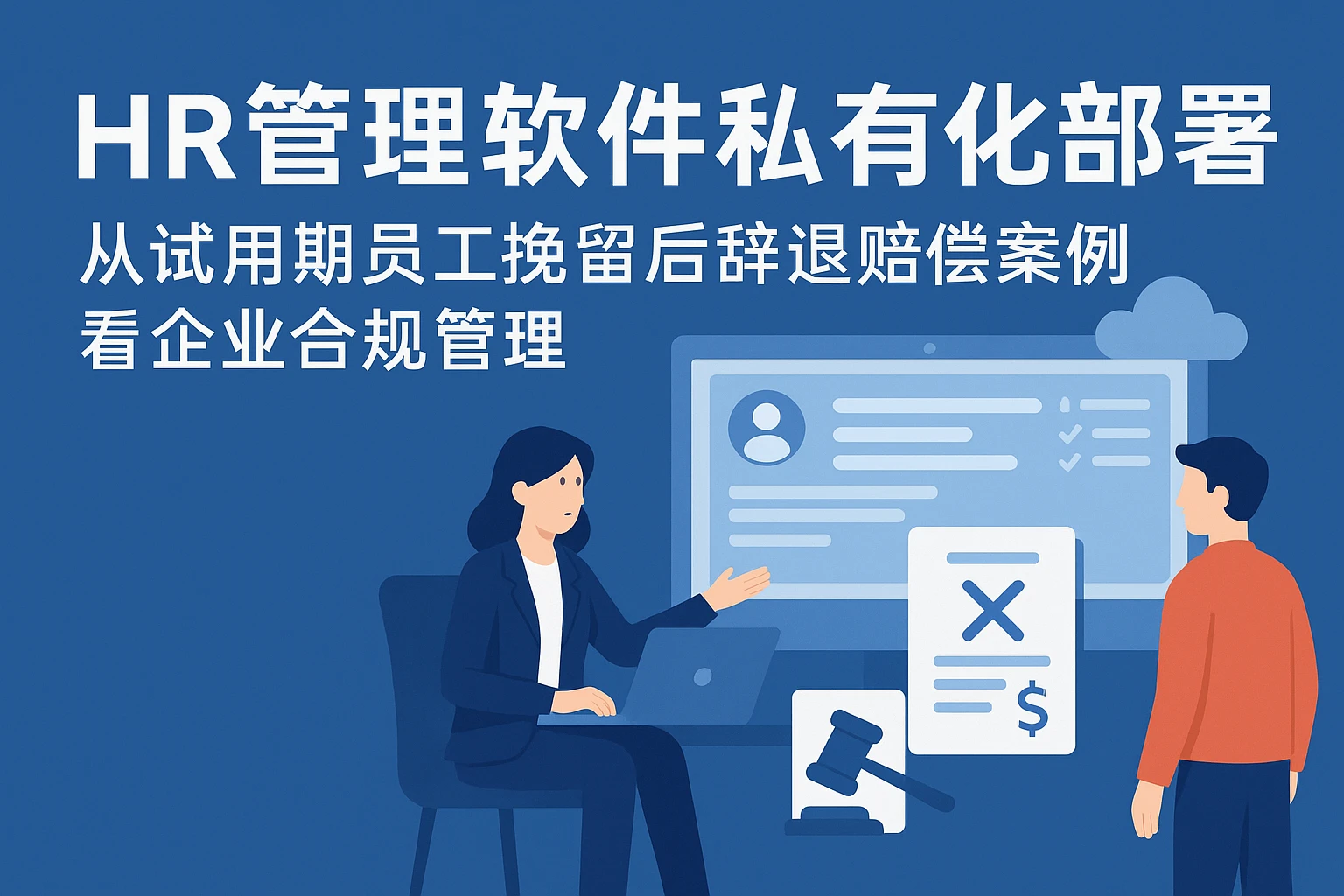 HR管理软件私有化部署：从试用期员工挽留后辞退赔偿案例看企业合规管理