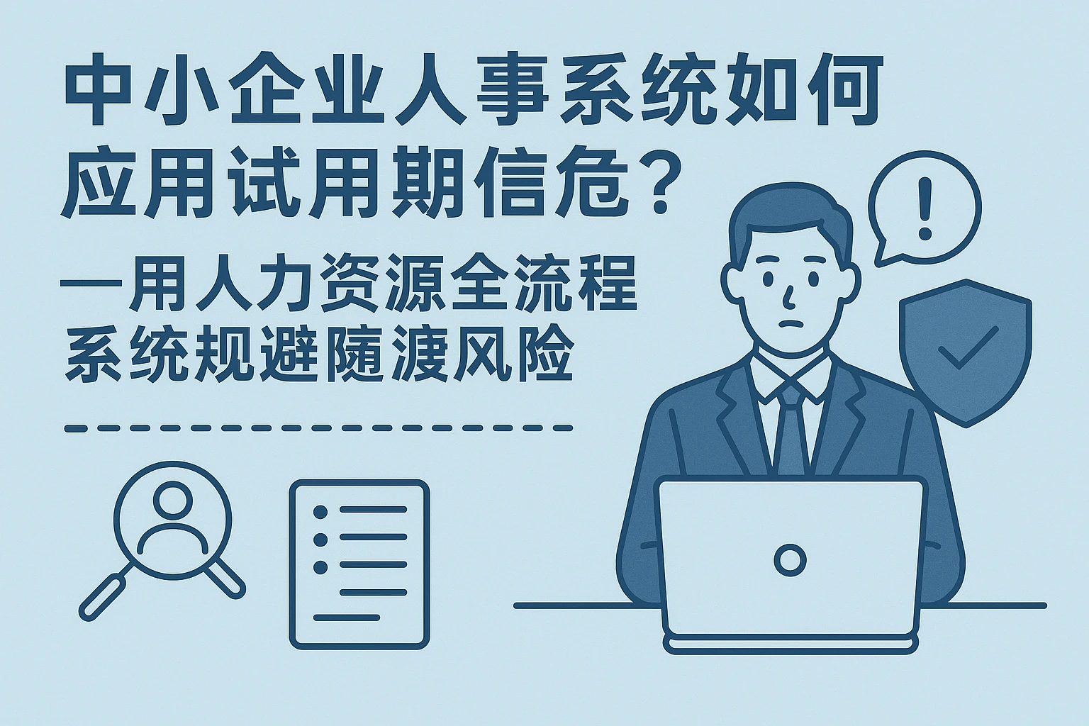 中小企业人事系统如何应对试用期信任危机？——用人力资源全流程系统规避风险