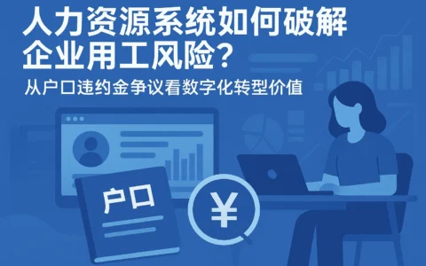 人力资源系统如何破解企业用工风险？从户口违约金争议看数字化转型价值