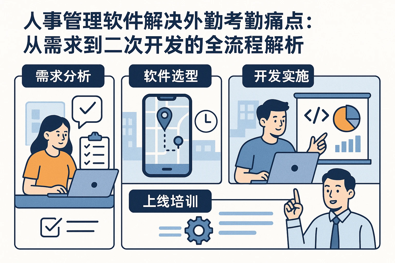 人事管理软件解决外勤考勤痛点：从需求到二次开发的全流程解析