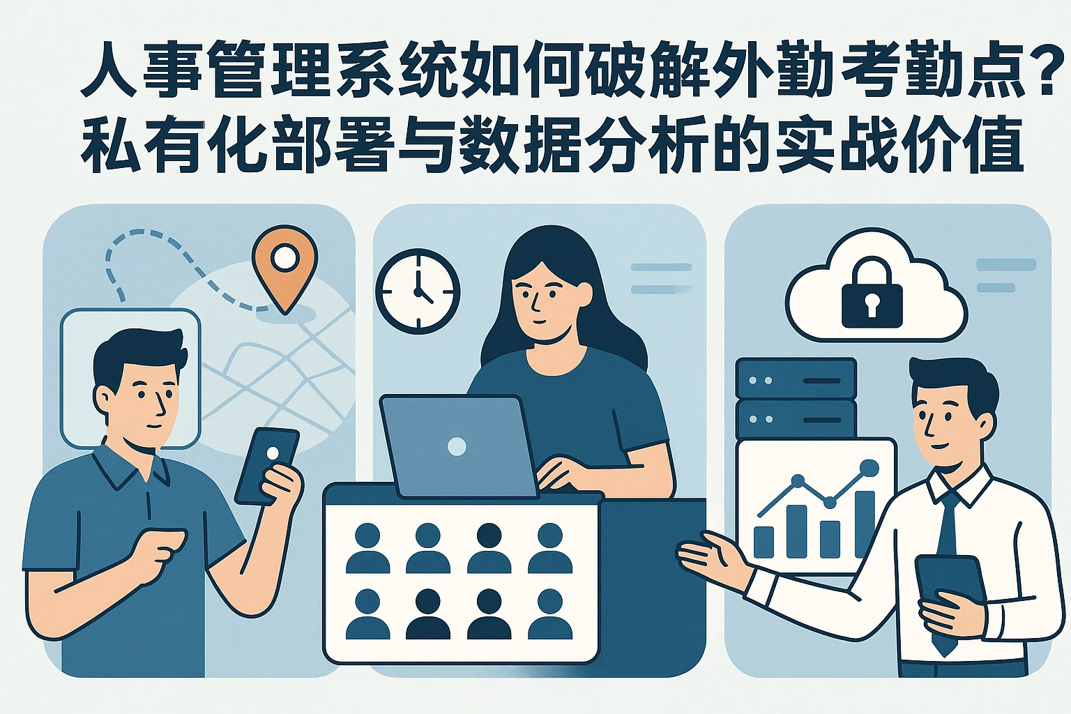 人事管理系统如何破解外勤考勤痛点？私有化部署与数据分析的实战价值