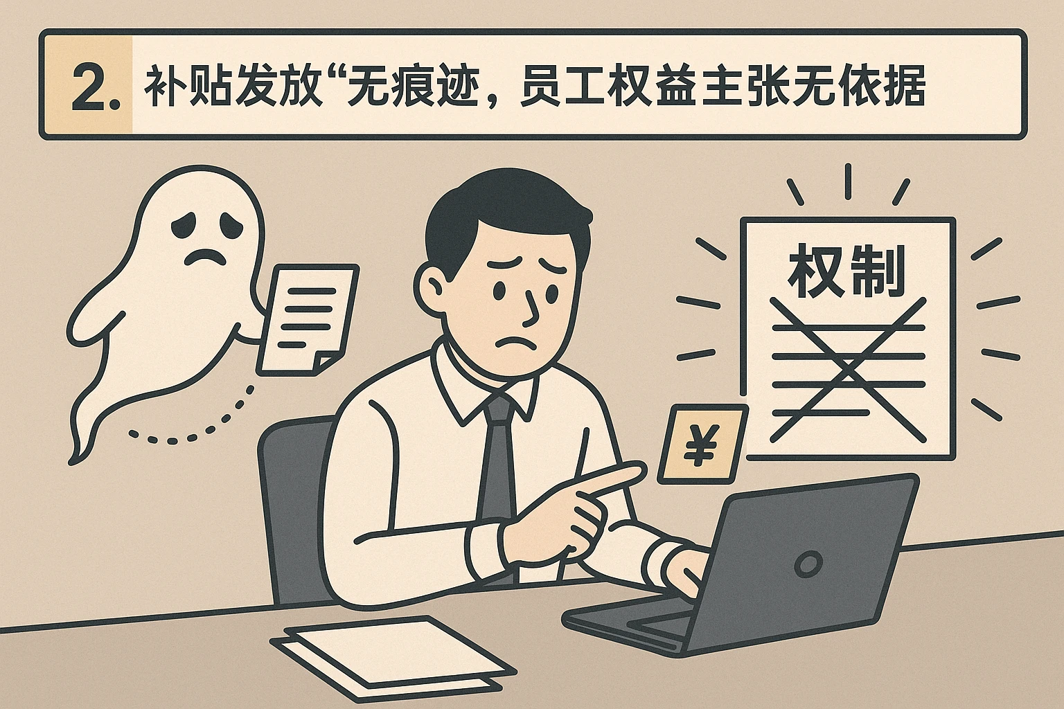 2. 补贴发放“无痕迹”，员工权益主张无依据