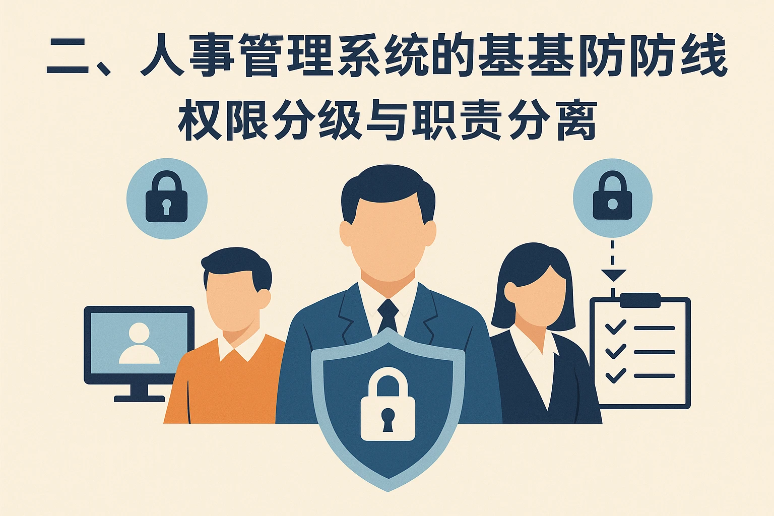 二、人事管理系统的基础防线：权限分级与职责分离