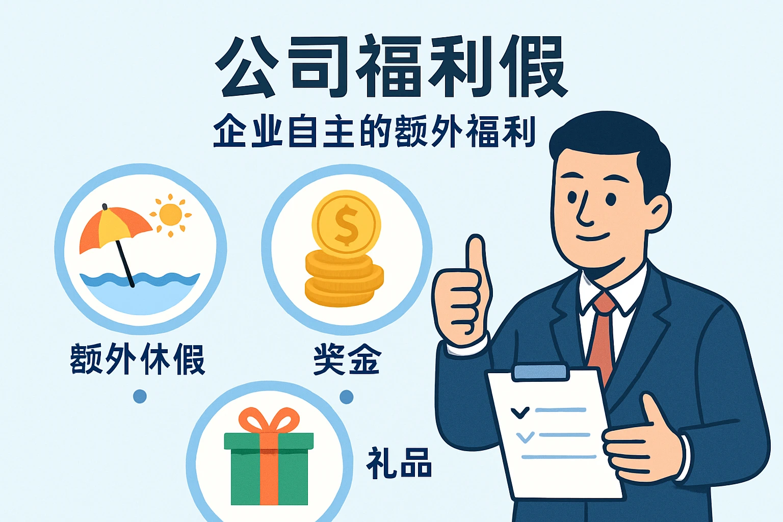2. 公司福利假：企业自主的额外福利