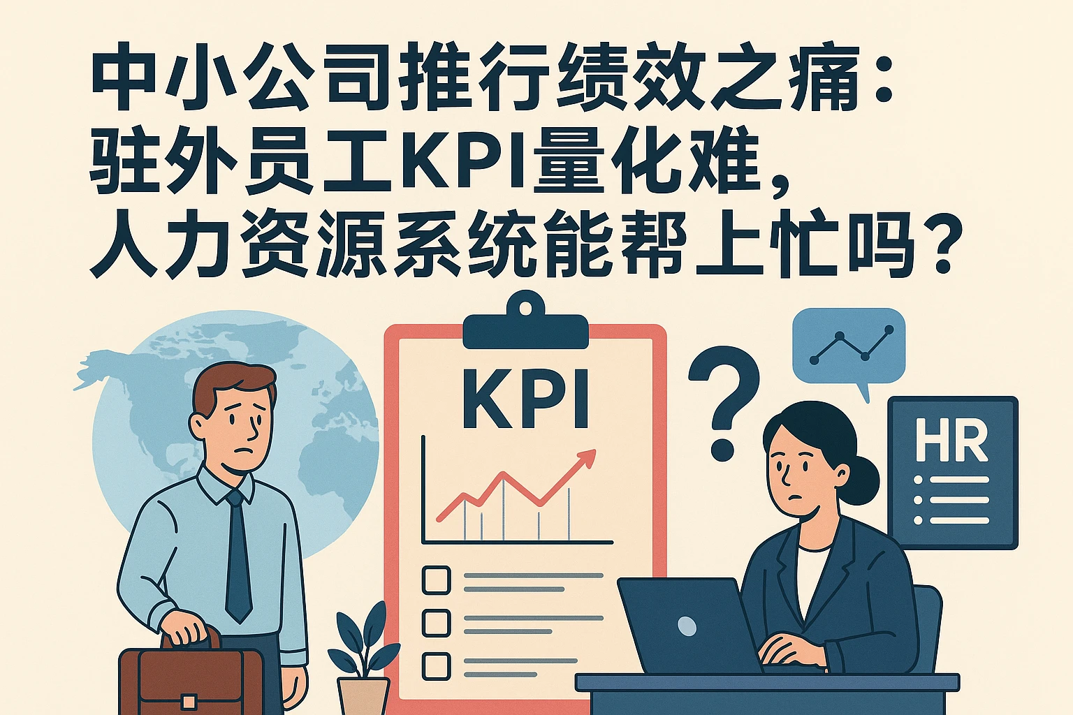 中小公司推行绩效之痛：驻外员工KPI量化难，人力资源系统能帮上忙吗？