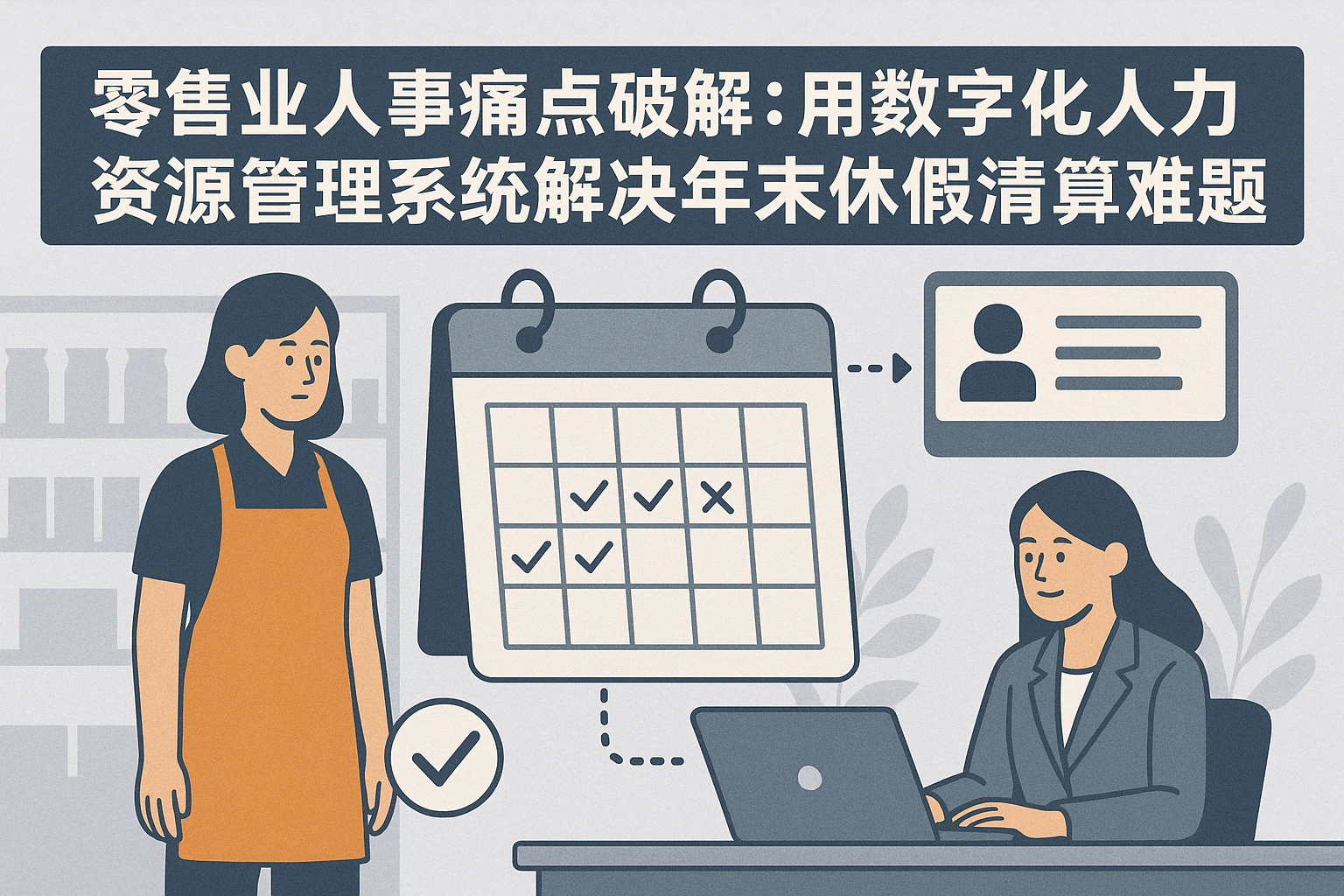 零售业人事痛点破解：用数字化人力资源管理系统解决年末休假清算难题