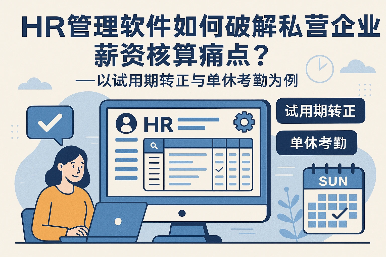 HR管理软件如何破解私营企业薪资核算痛点？——以试用期转正与单休考勤为例