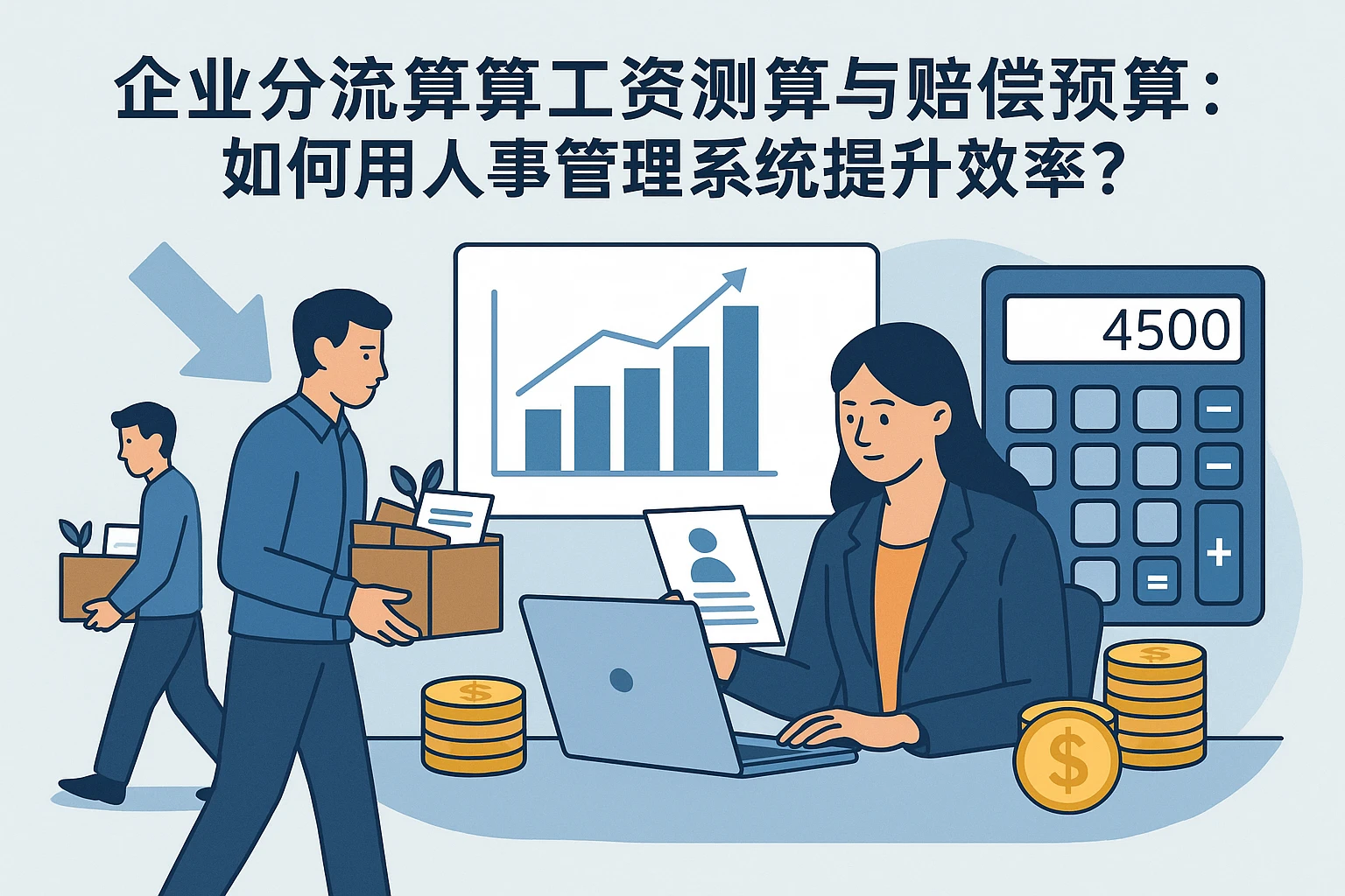 企业分流场景下的工资测算与赔偿预算：如何用人事管理系统提升效率？