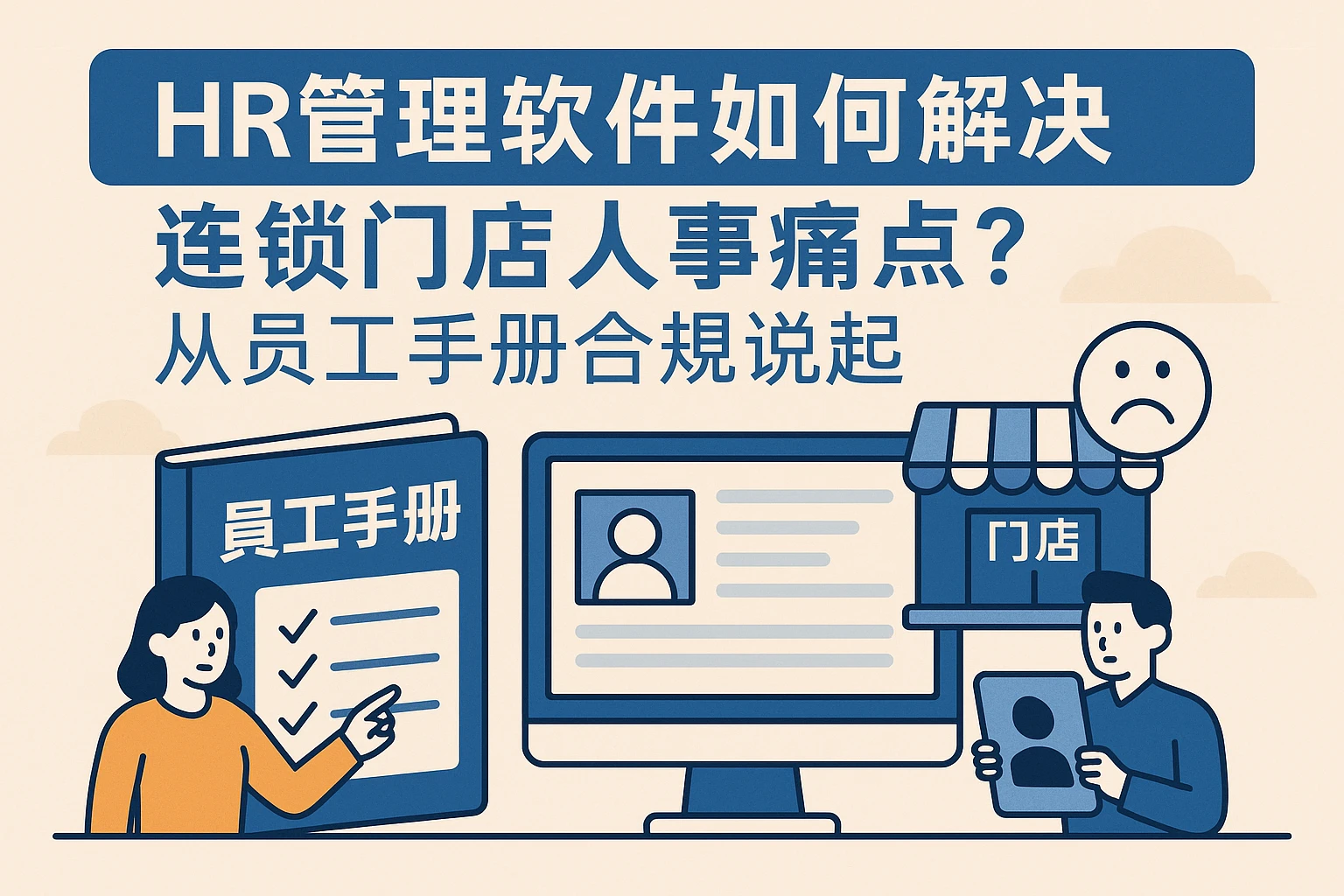 HR管理软件如何解决连锁门店人事痛点？从员工手册合规说起