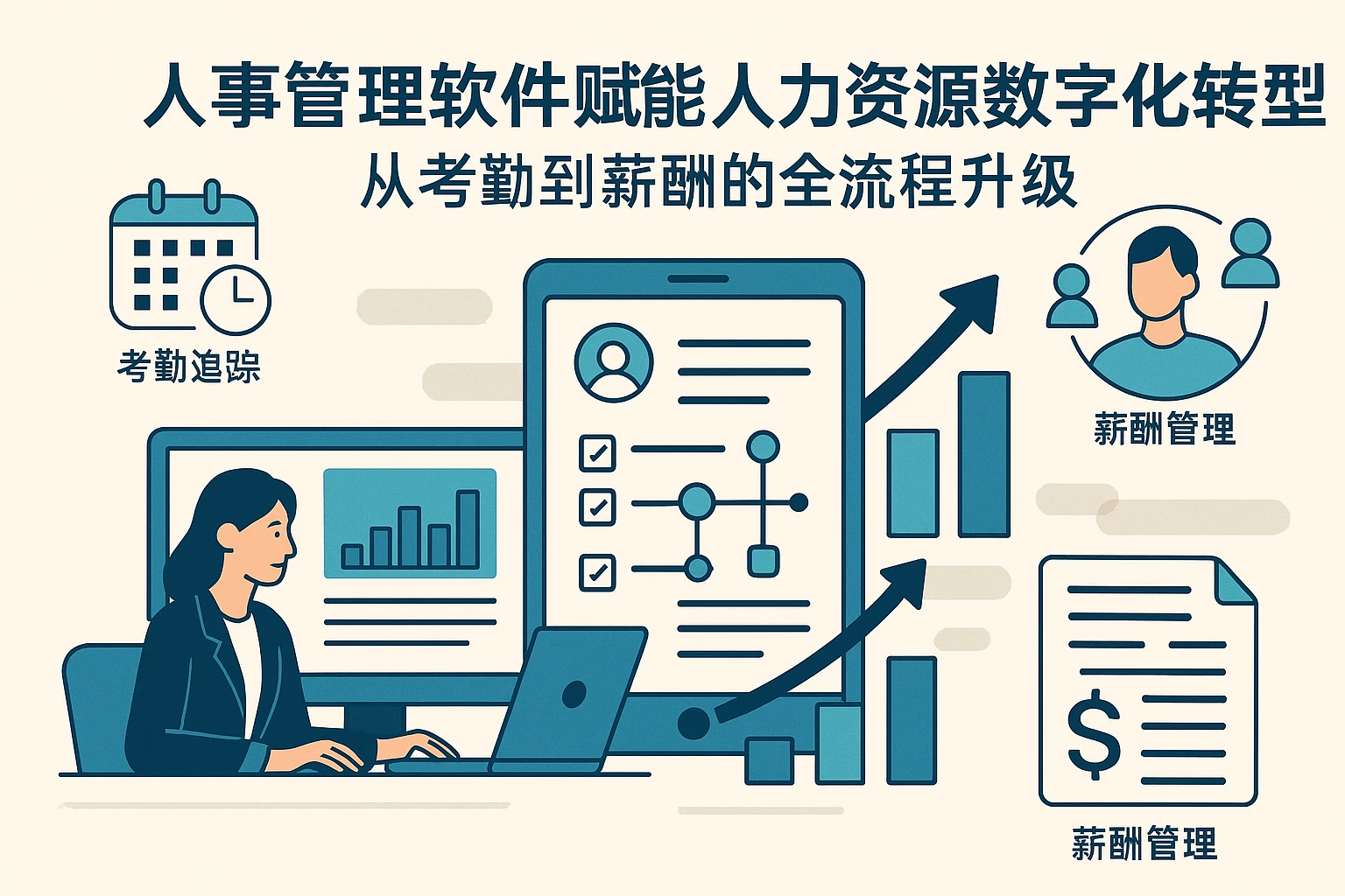 人事管理软件赋能人力资源数字化转型：从考勤到薪酬的全流程升级