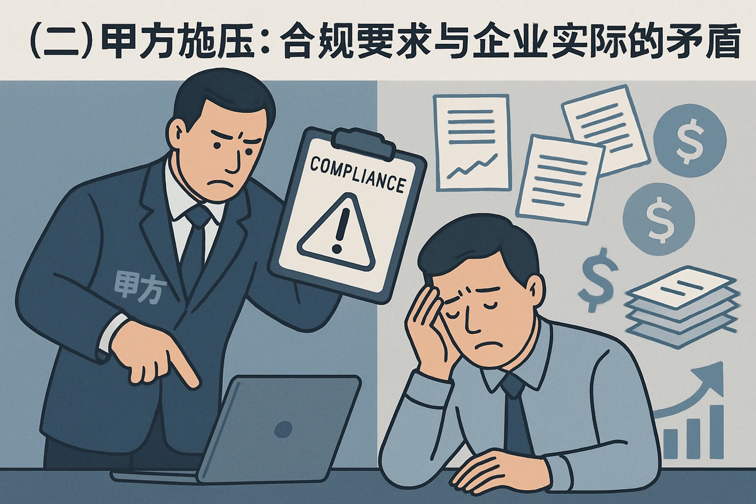 （二）甲方施压：合规要求与企业实际的矛盾