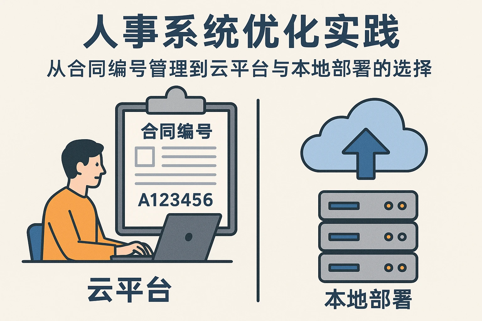 人事系统优化实践：从合同编号管理到云平台与本地部署的选择
