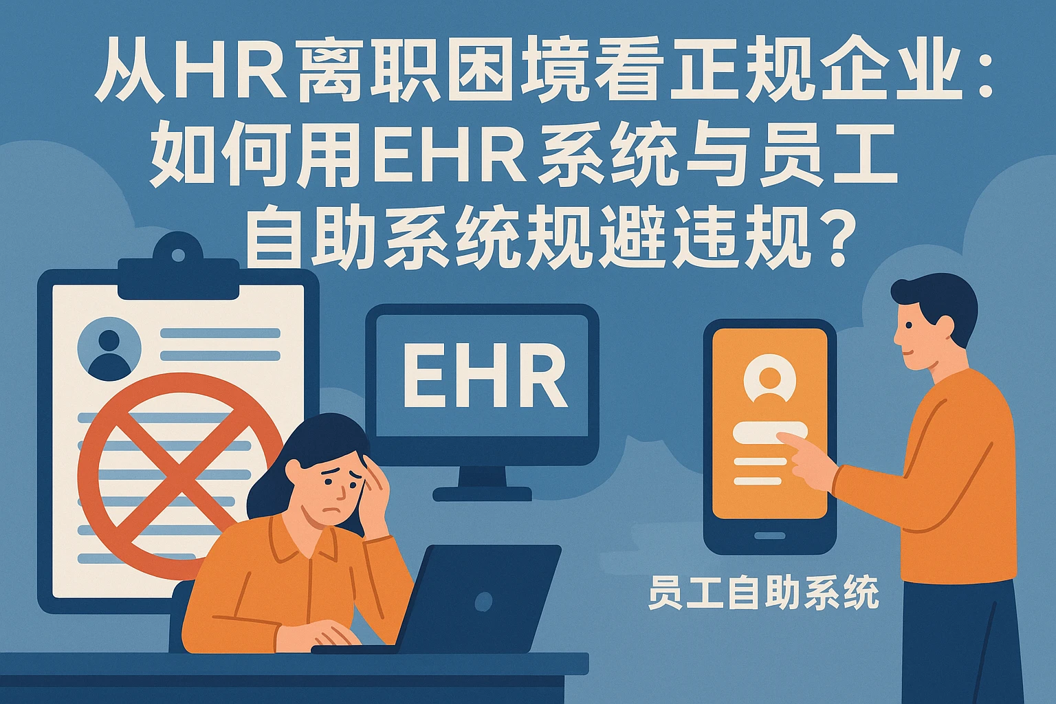 从HR离职困境看正规企业:如何用EHR系统与员工自助系统规避违规?