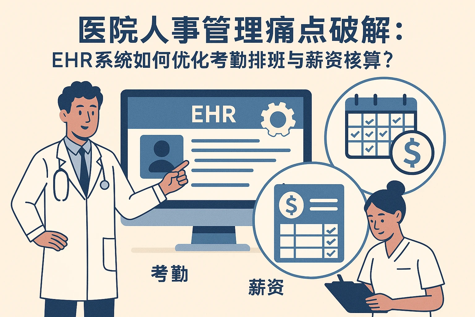 医院人事管理痛点破解：EHR系统如何优化考勤排班与薪资核算？