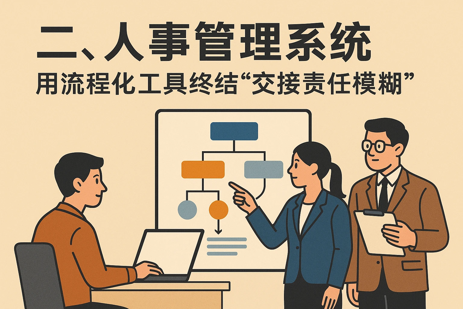 二、人事管理系统：用流程化工具终结“交接责任模糊”