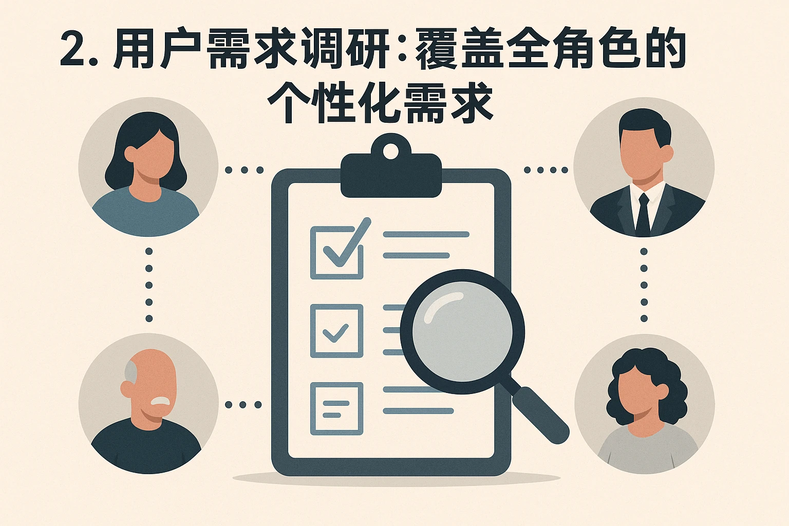 2. 用户需求调研：覆盖全角色的个性化需求