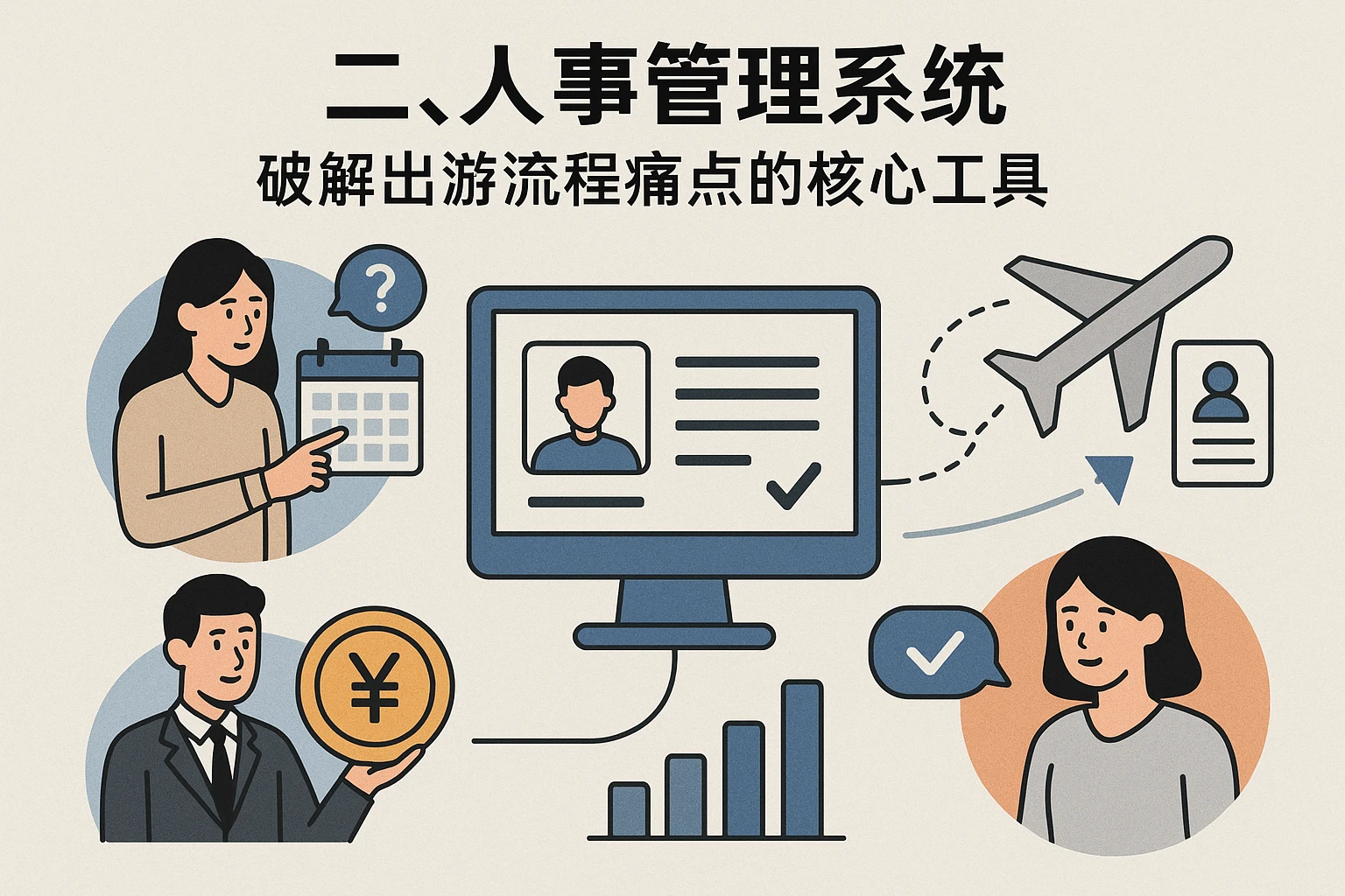 二、人事管理系统：破解出游流程痛点的核心工具