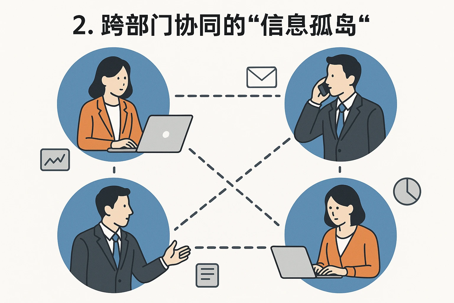 2. 跨部门协同的“信息孤岛”