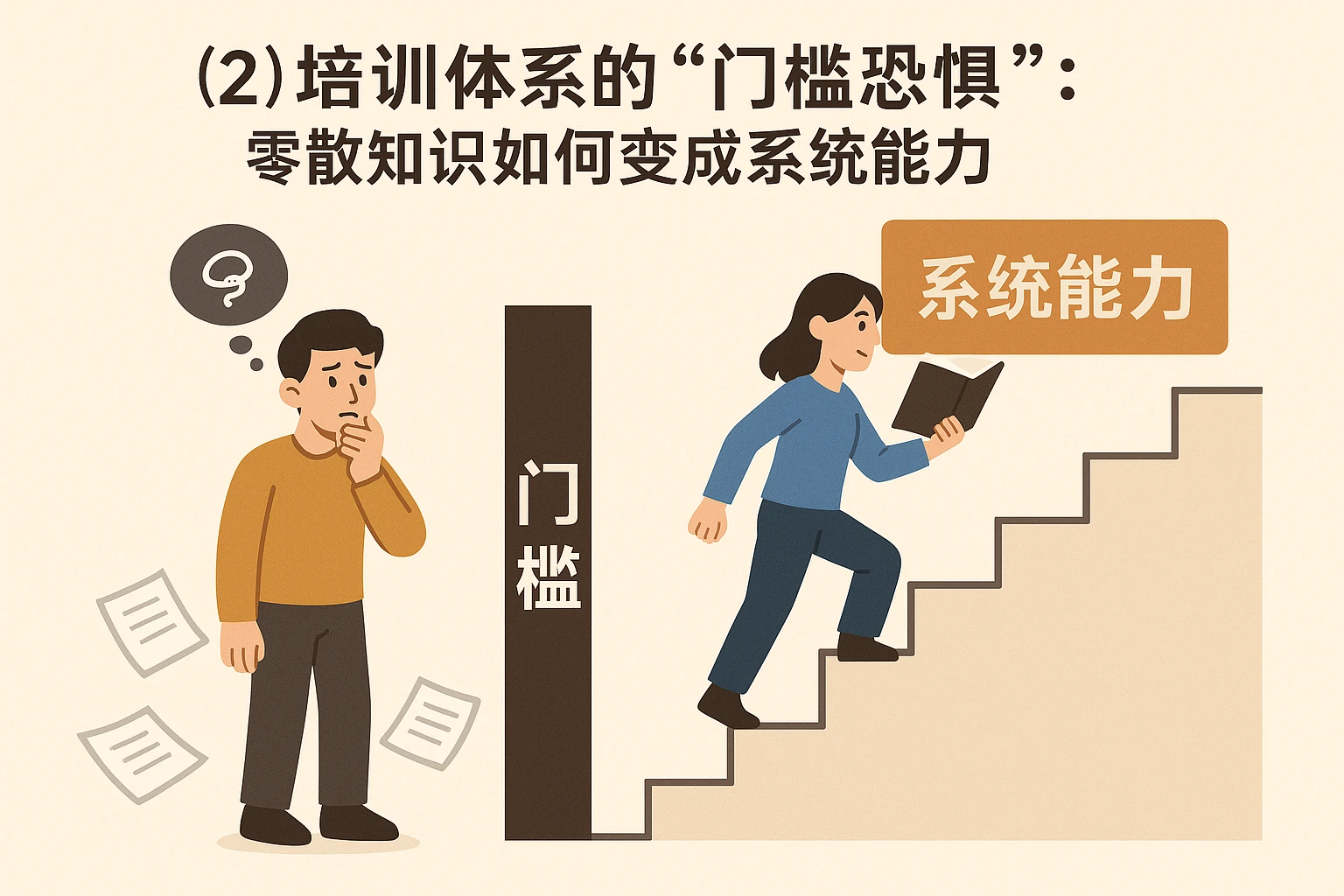 (2)培训体系的“门槛恐惧”:零散知识如何变成系统能力