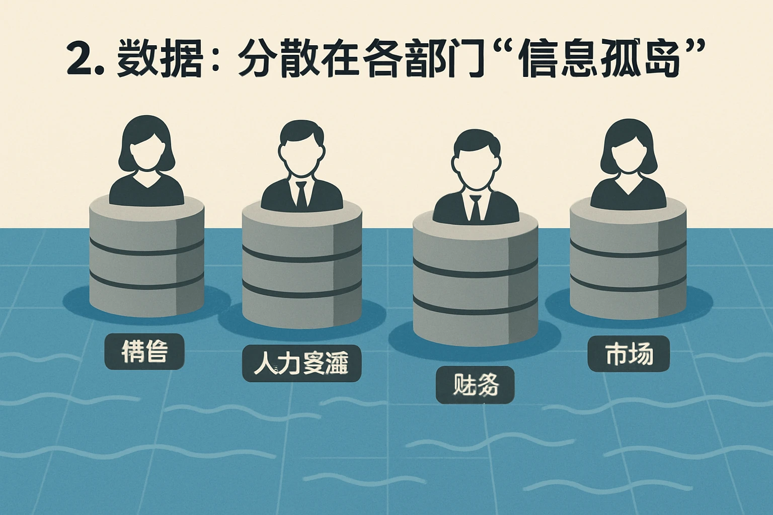 2. 数据：分散在各部门的“信息孤岛”