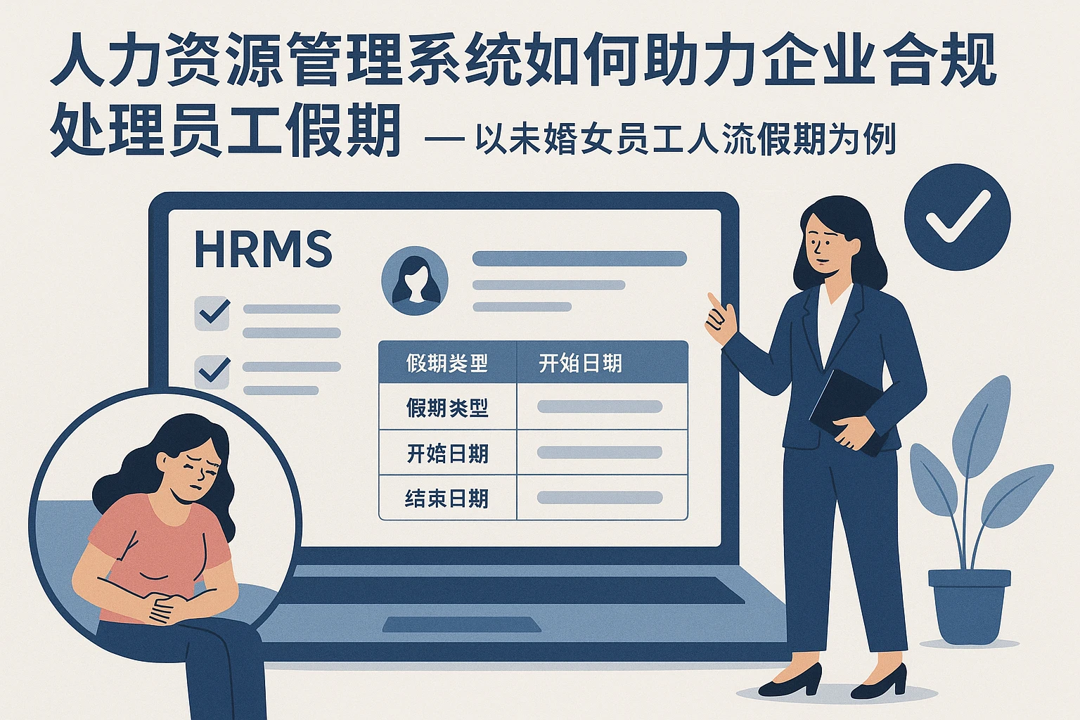 人力资源管理系统如何助力企业合规处理员工假期——以未婚女员工人流假期为例