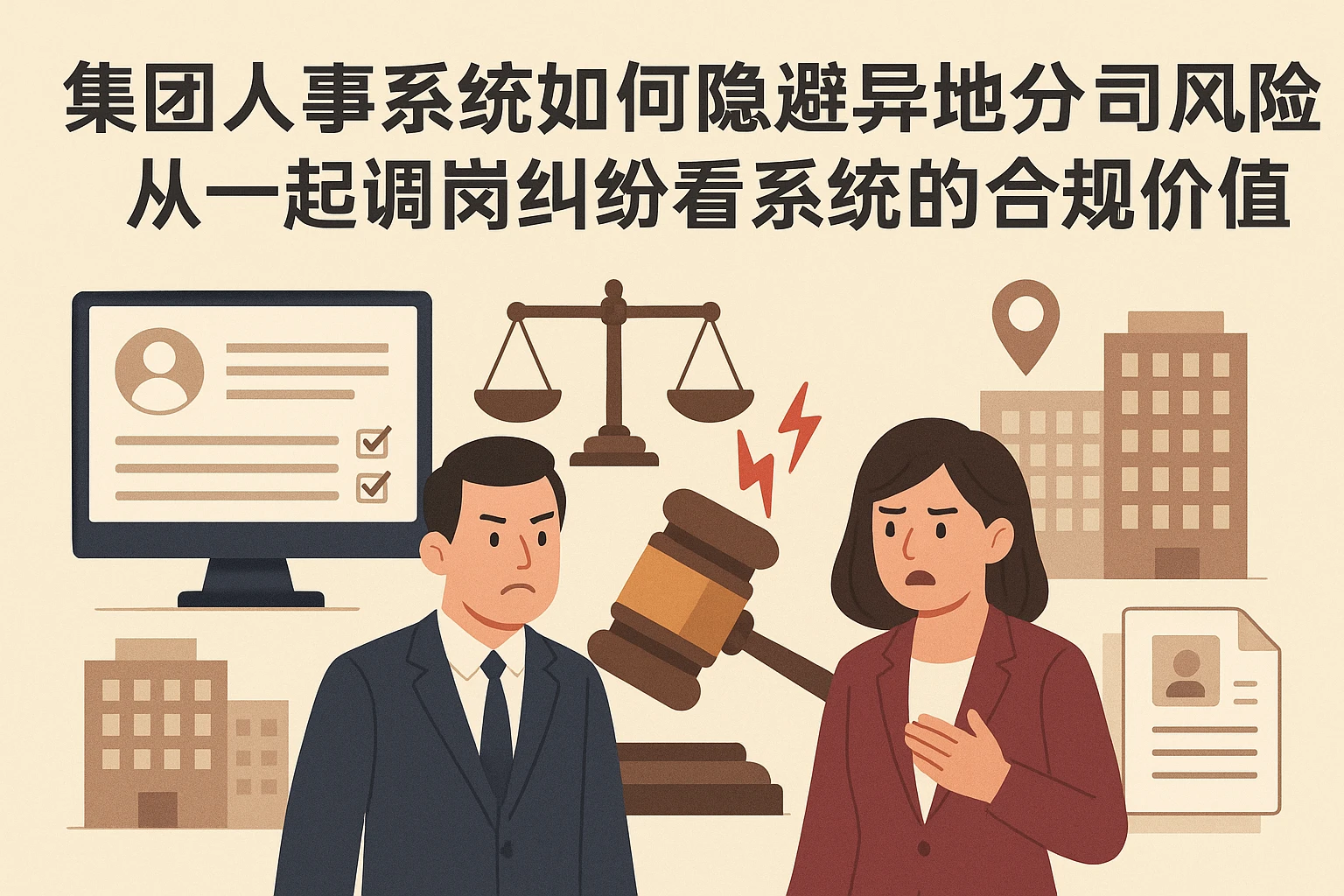 集团人事系统如何规避异地分公司人事风险？从一起调岗纠纷看系统的合规价值
