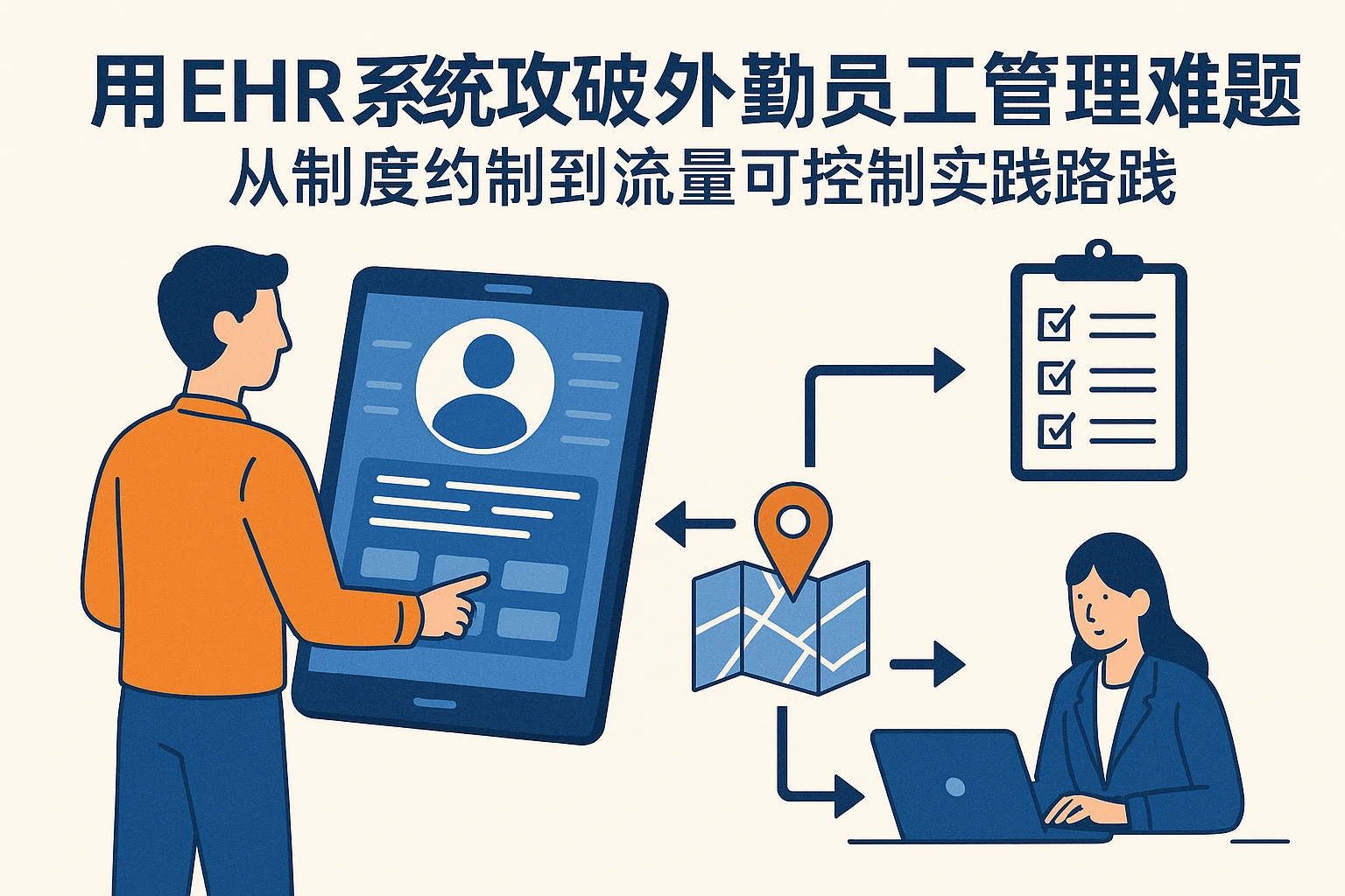 用EHR系统破解外勤员工管理难题：从制度约束到流程可控的实践路径