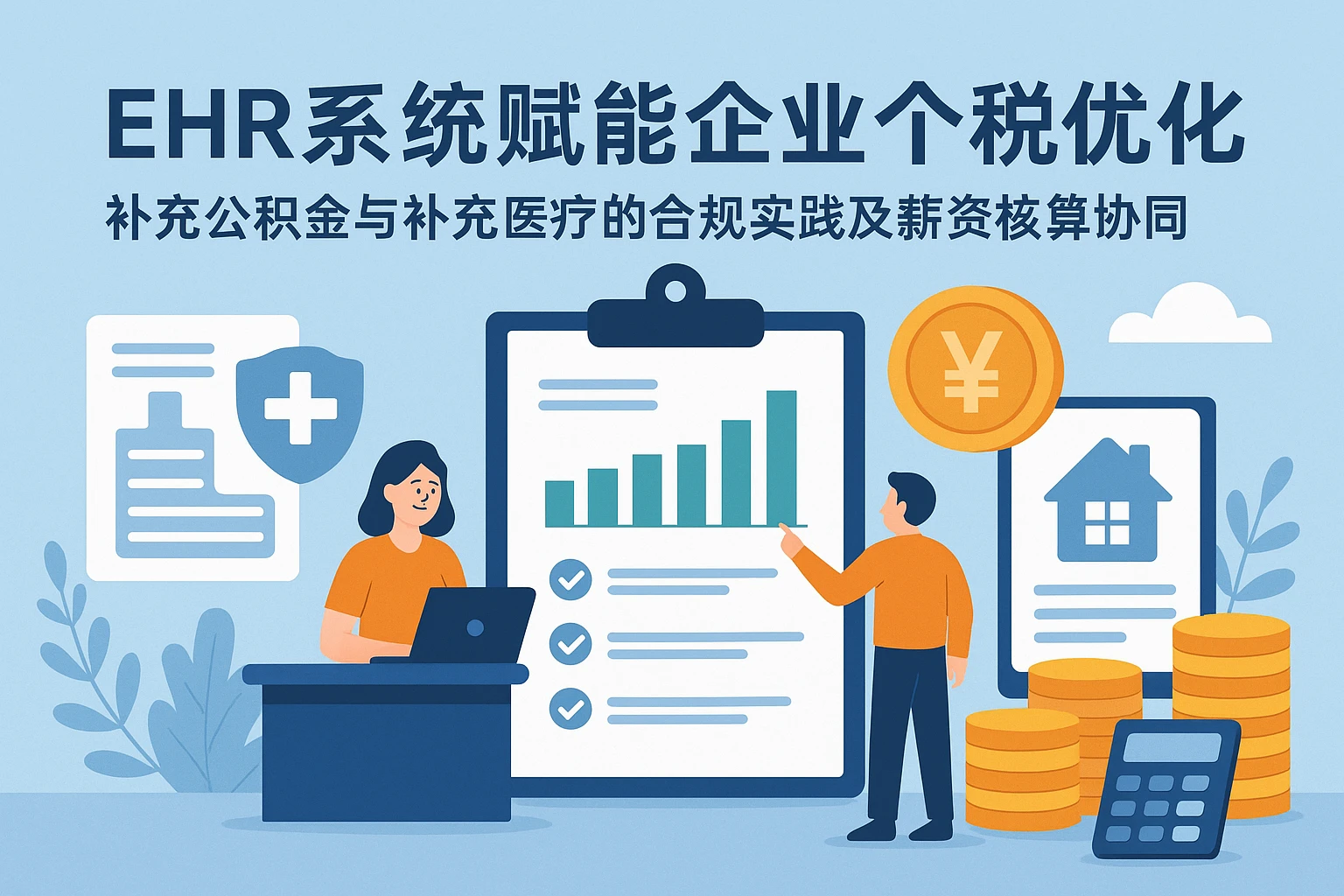 EHR系统赋能企业个税优化：补充公积金与补充医疗的合规实践及薪资核算协同