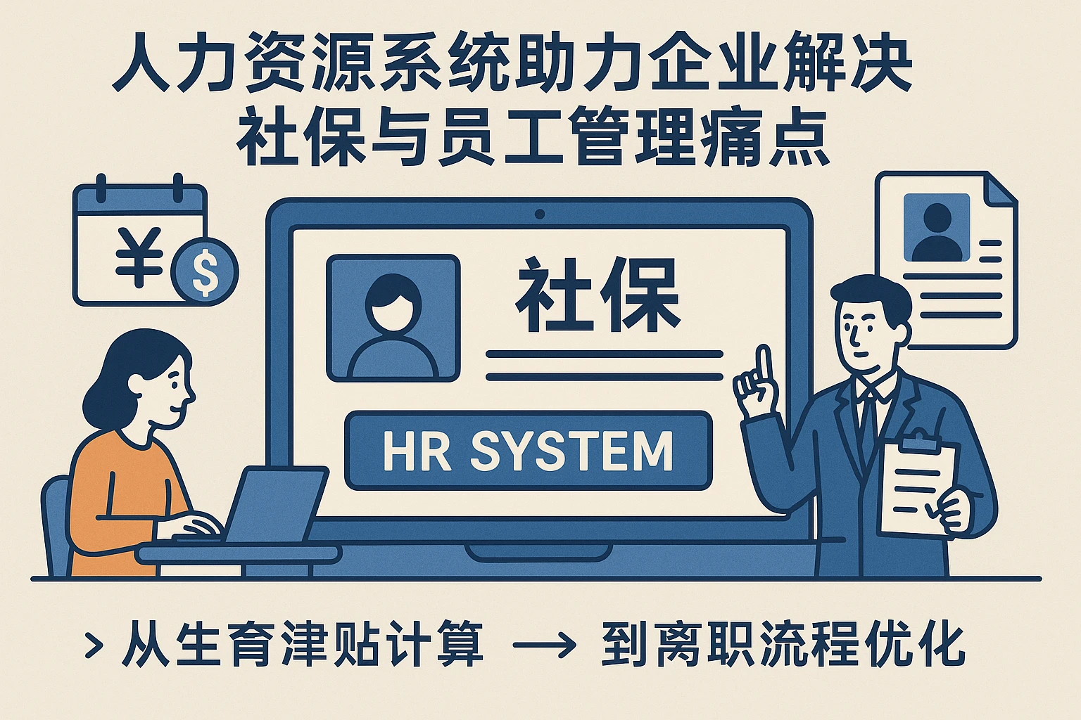 人力资源系统助力企业解决社保与员工管理痛点——从生育津贴计算到离职流程优化