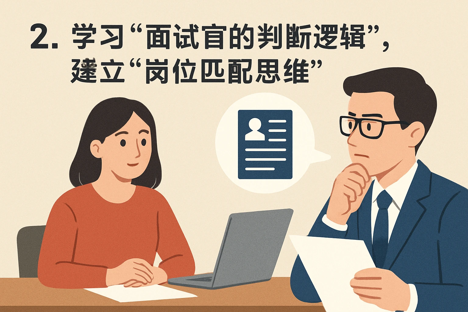 2. 学习“面试官的判断逻辑”，建立“岗位匹配思维”